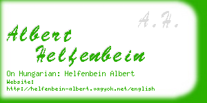 albert helfenbein business card